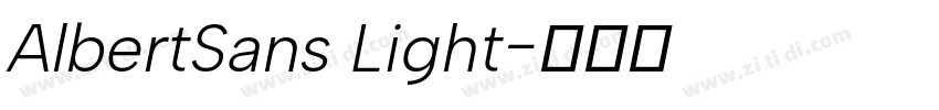 AlbertSans Light字体转换